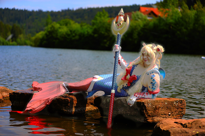 spontan cosplay shooting mit sailormoon mermaid an der Nagoldtalsperre